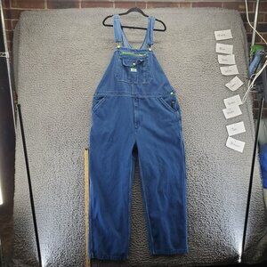 Liberty Overalls Mens Size 44X30 Blue Denim Classic Adjustable Straps Pockets